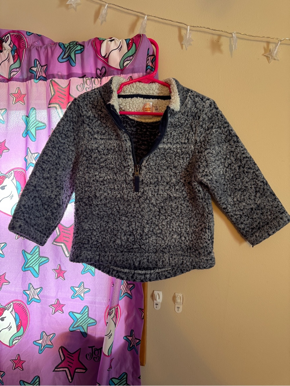 Kids Cozy Sherpa Pullover - Navy